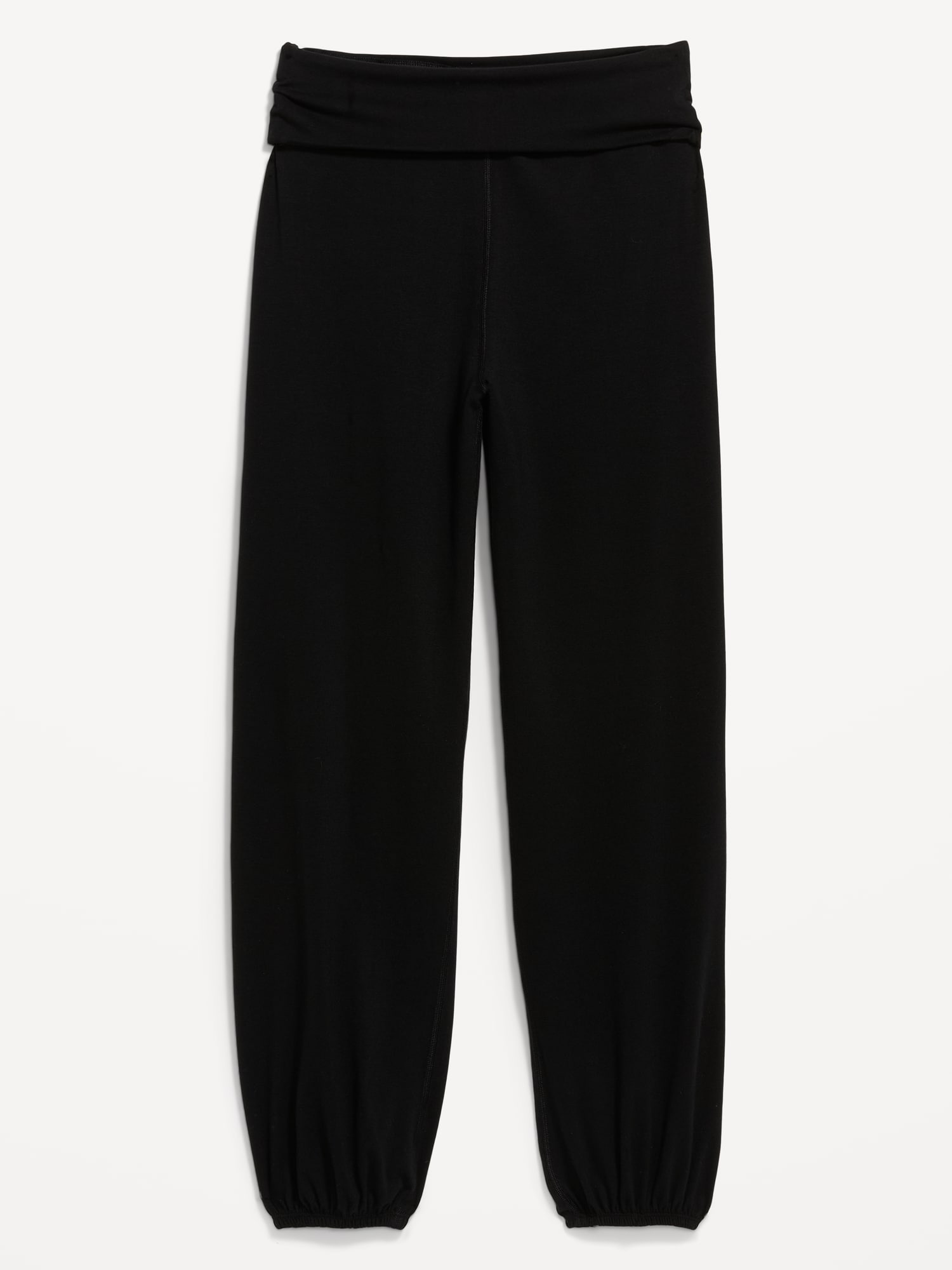 Fold-Over Waist Fitted Joggers