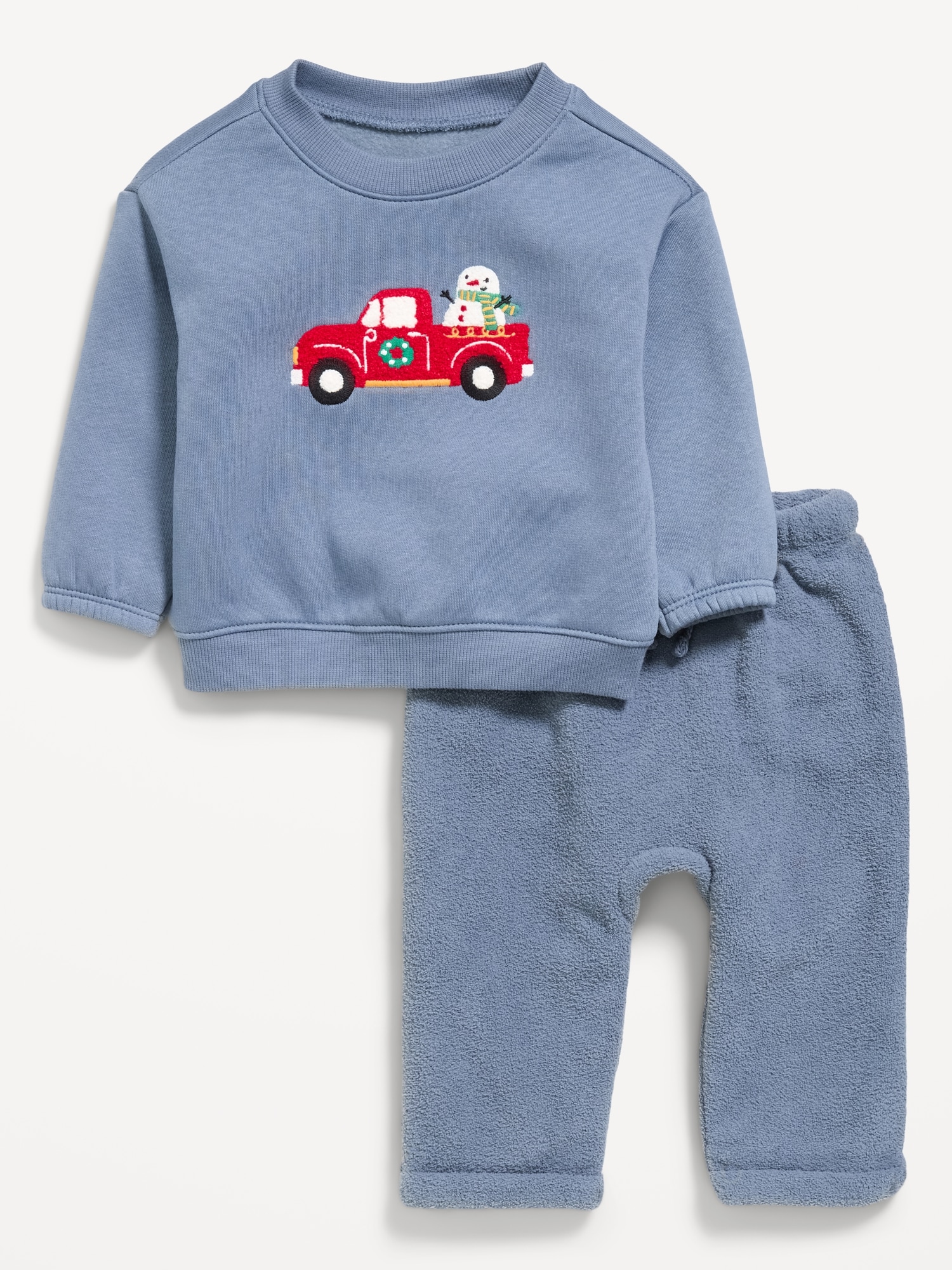 Cozy Graphic Sweatshirt and Pants Set for Baby