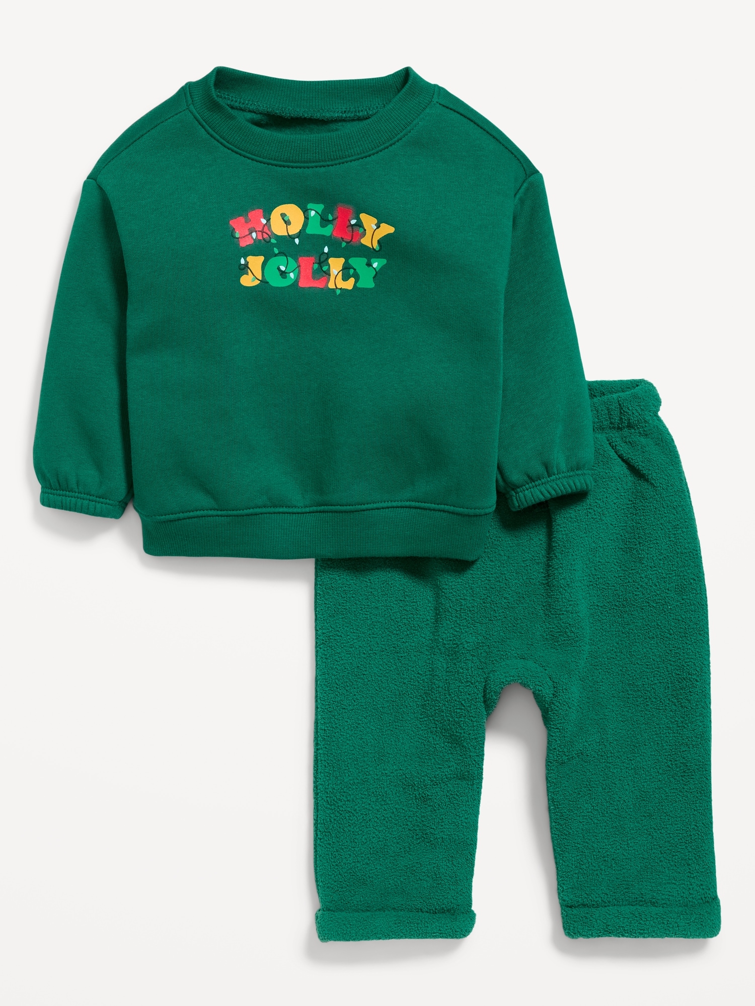 Cozy Graphic Sweatshirt and Pants Set for Baby