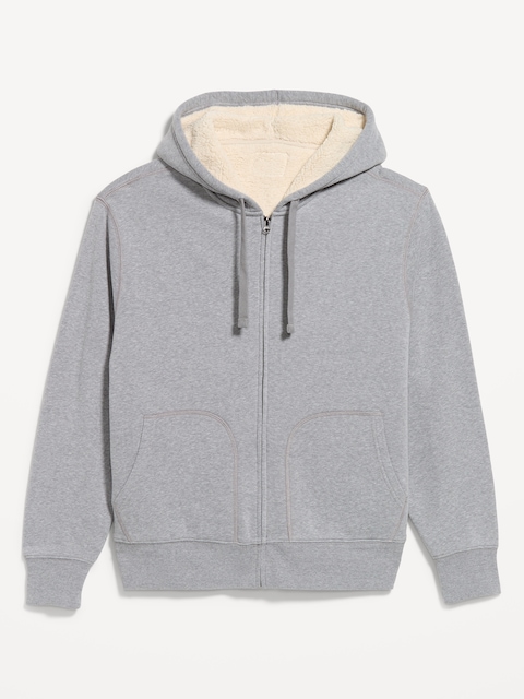 Sherpa-Lined Full-Zip Hoodie