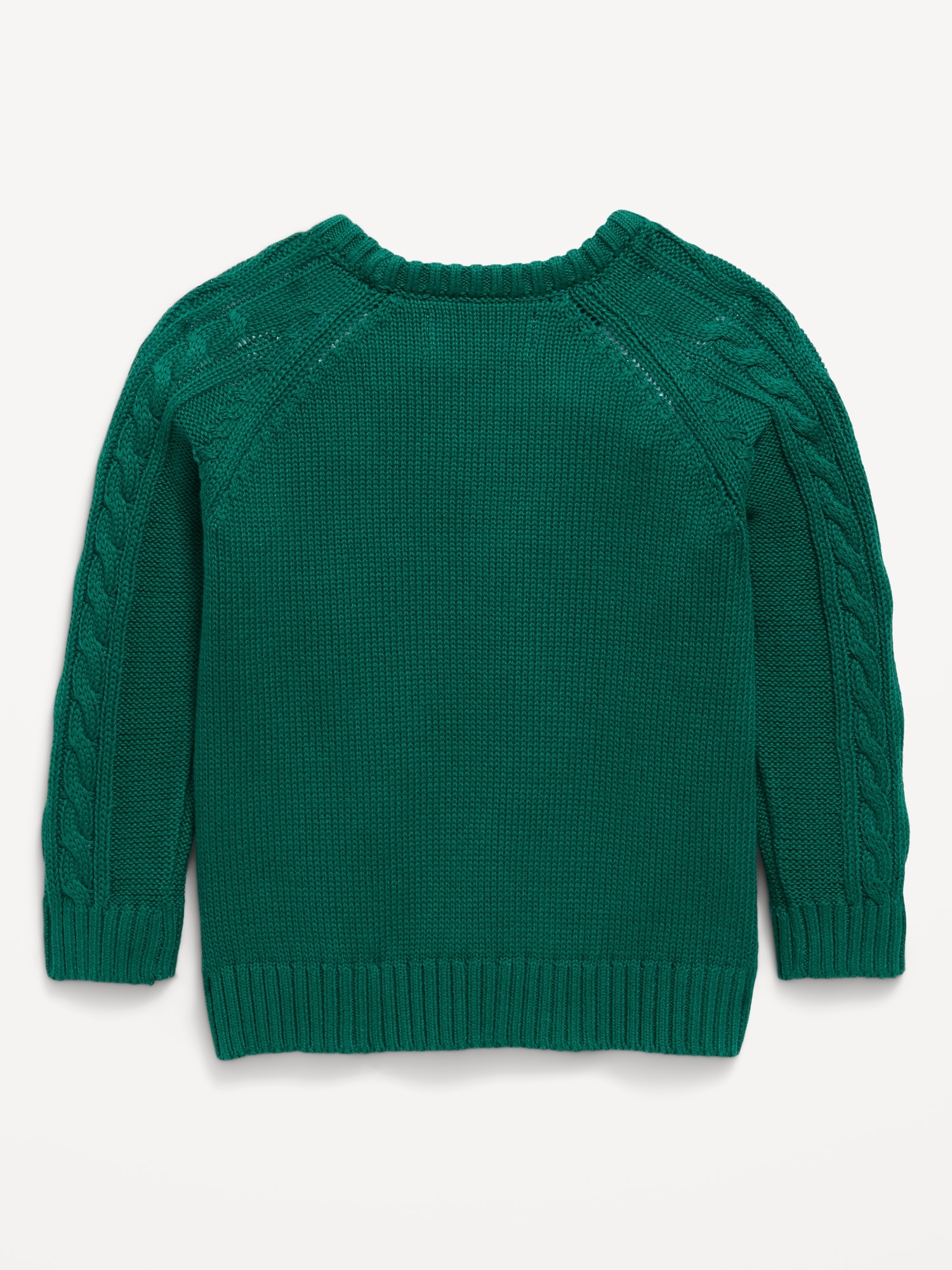 Oversized Gender-Neutral Cable-Knit Sweater for Toddler