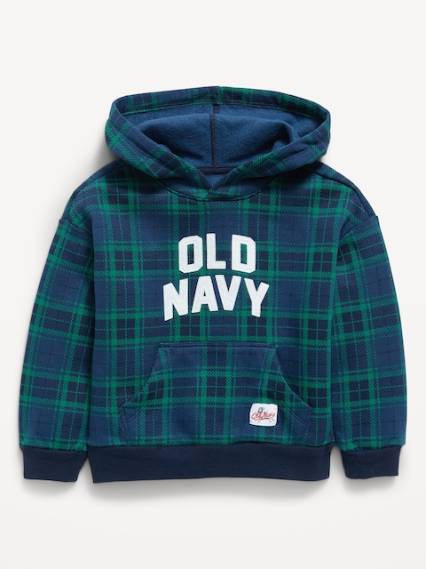 Oversized Unisex Boxy Logo Graphic Pullover Hoodie for Toddler
