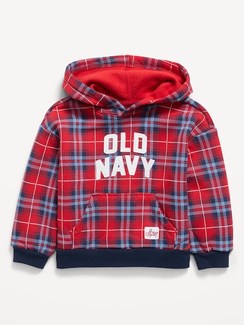 Oversized Unisex Boxy Logo Graphic Pullover Hoodie for Toddler