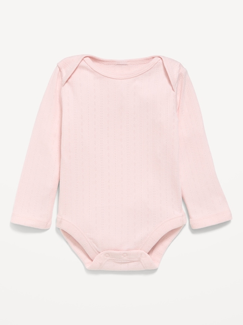 Long-Sleeve Pointelle-Knit Bodysuit for Baby