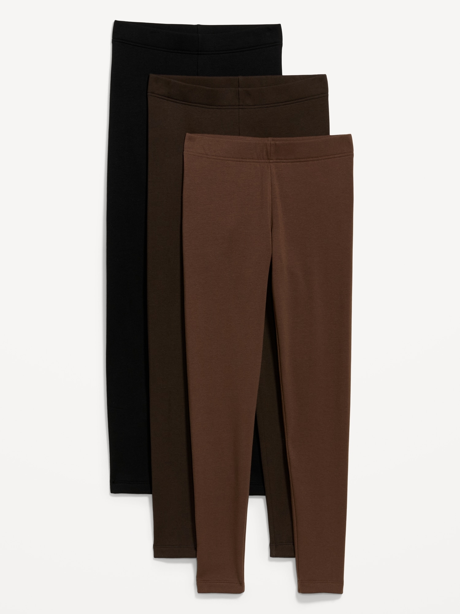 High-Waisted Fleece-Lined Leggings 3-Pack