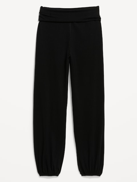 Fold-Over Waist Fitted Joggers