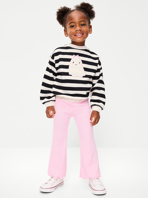 Graphic Sweatshirt and Flared Legging Set for Toddler Girls