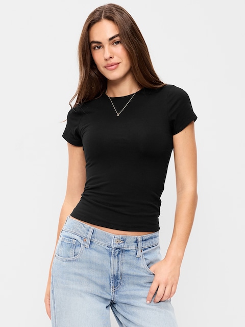 Hug Double-Layer Short-Sleeve Top