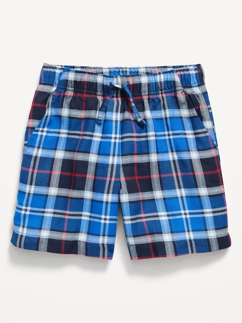 Plaid Flannel Pajama Shorts for Boys