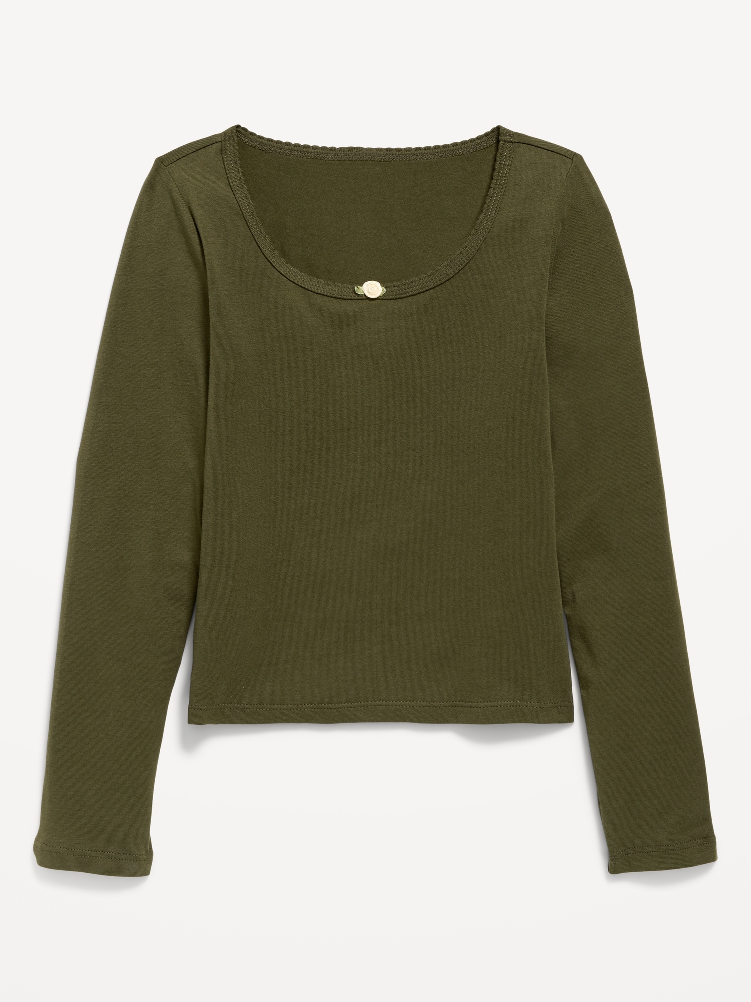 Fitted Long-Sleeve Top for Girls
