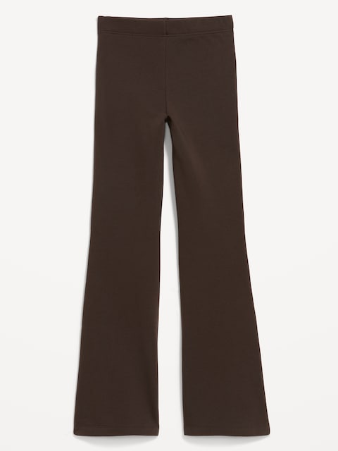 Fleece-Lined High-Waisted Flare Leggings