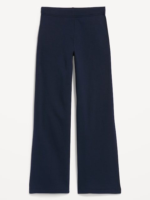 High-Waisted Fleece Wide-Leg Leggings