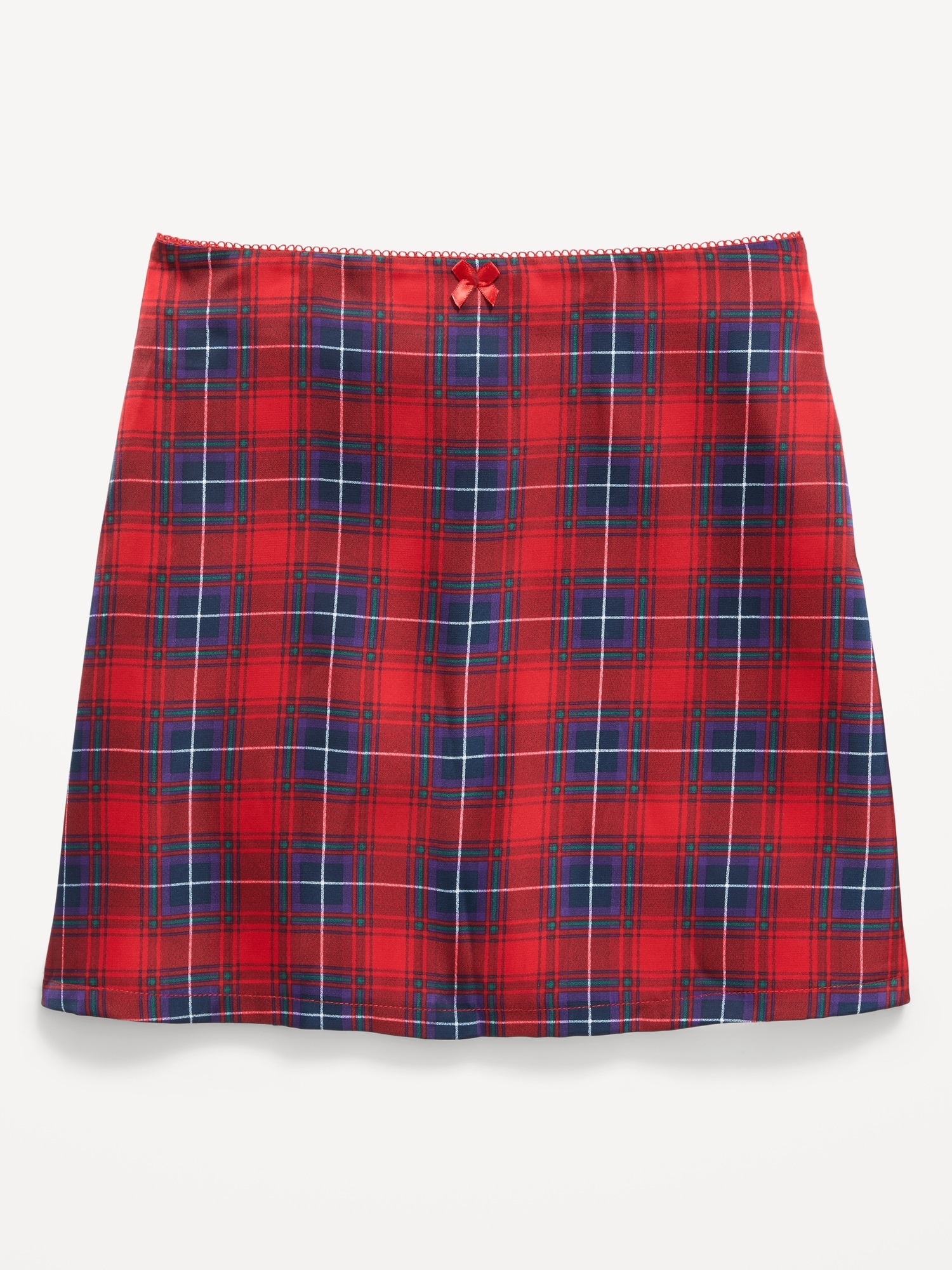 Plaid Satin Skirt for Girls