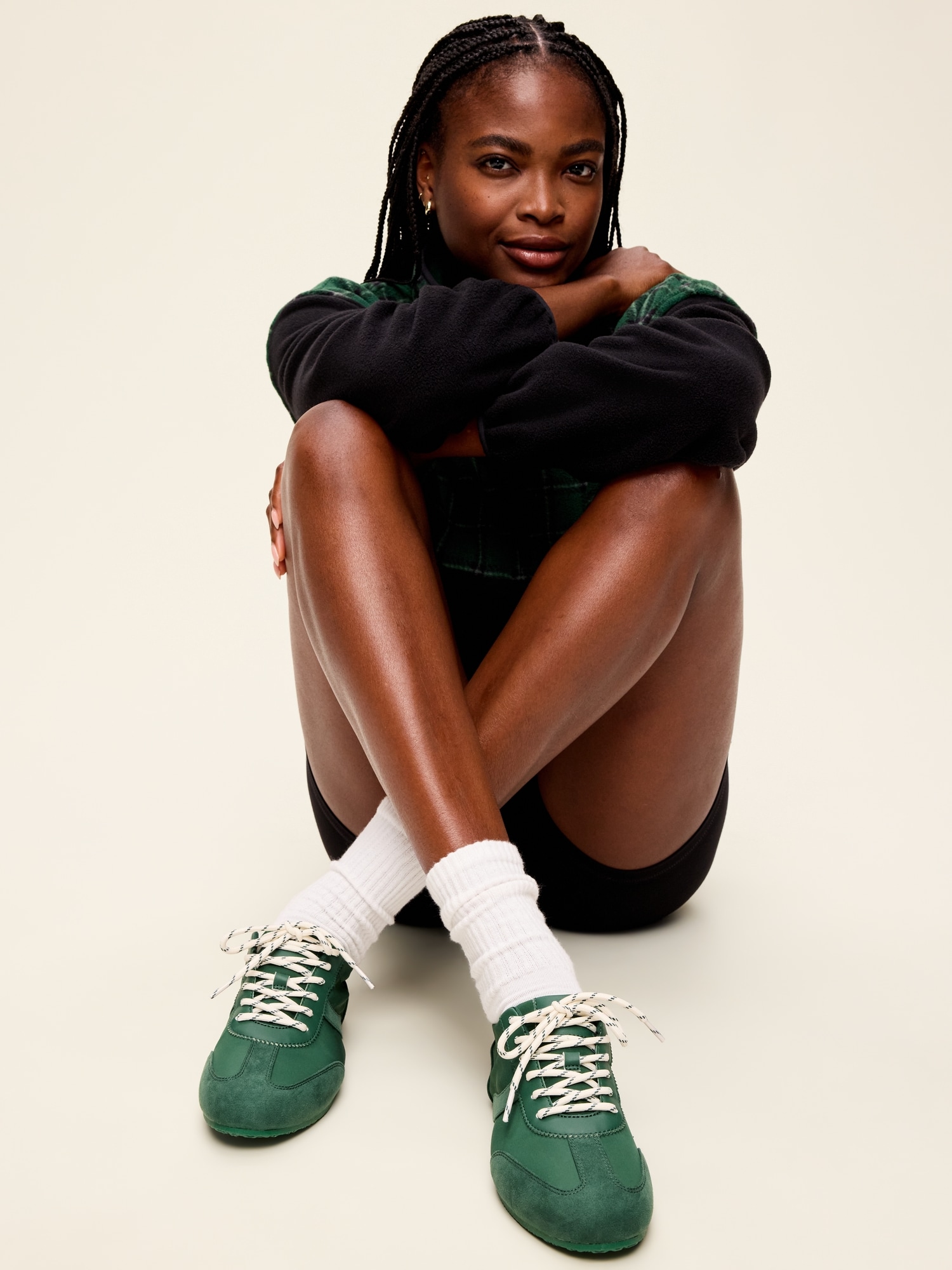 Ruched Lace-Up Sneakers for Women