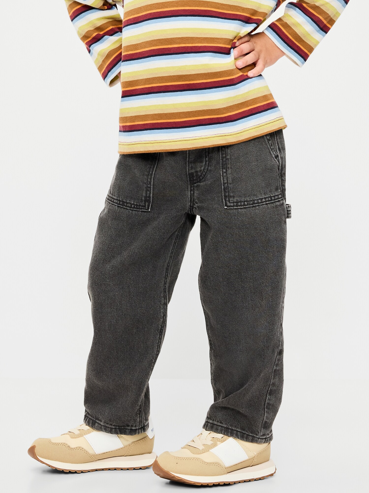 Джинсы карго Old Navy Super Baggy Barrel-Leg для мальчиков-малышей, цвет: Чёрный варёный — фото 2