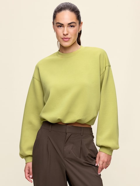 Bounce Fleece Bubble-Hem Sweatshirt