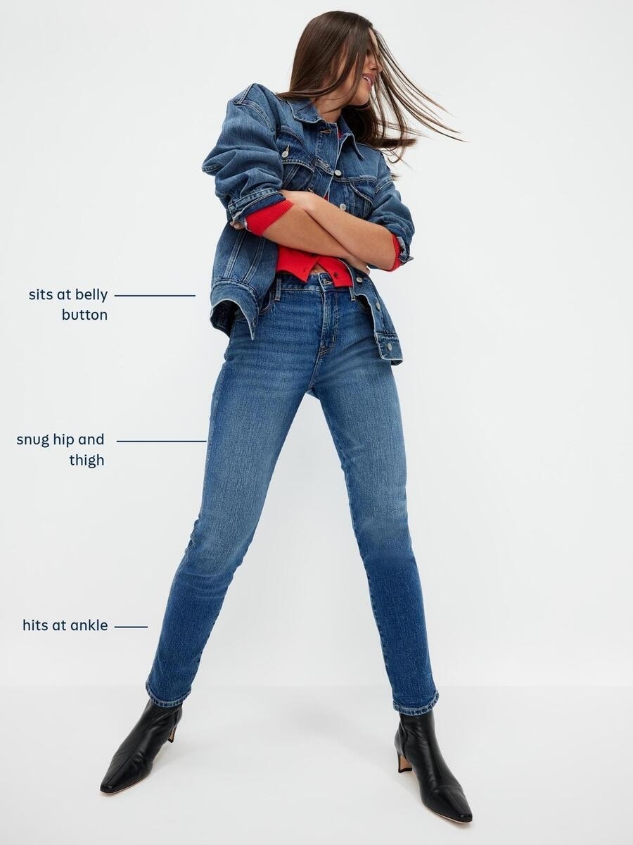 Mid-Rise Rockstar Super-Skinny Ankle Jeans