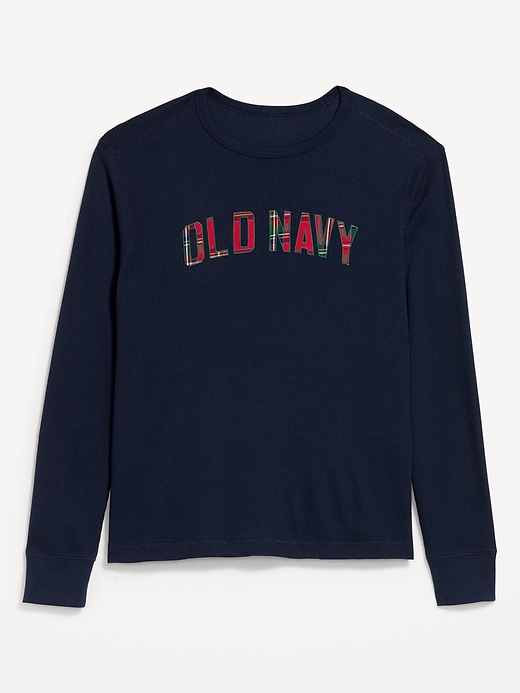 Logo Graphic Crew-Neck Waffle T-Shirt