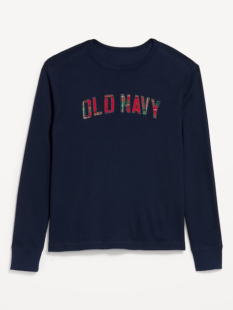 Logo Graphic Crew-Neck Waffle T-Shirt