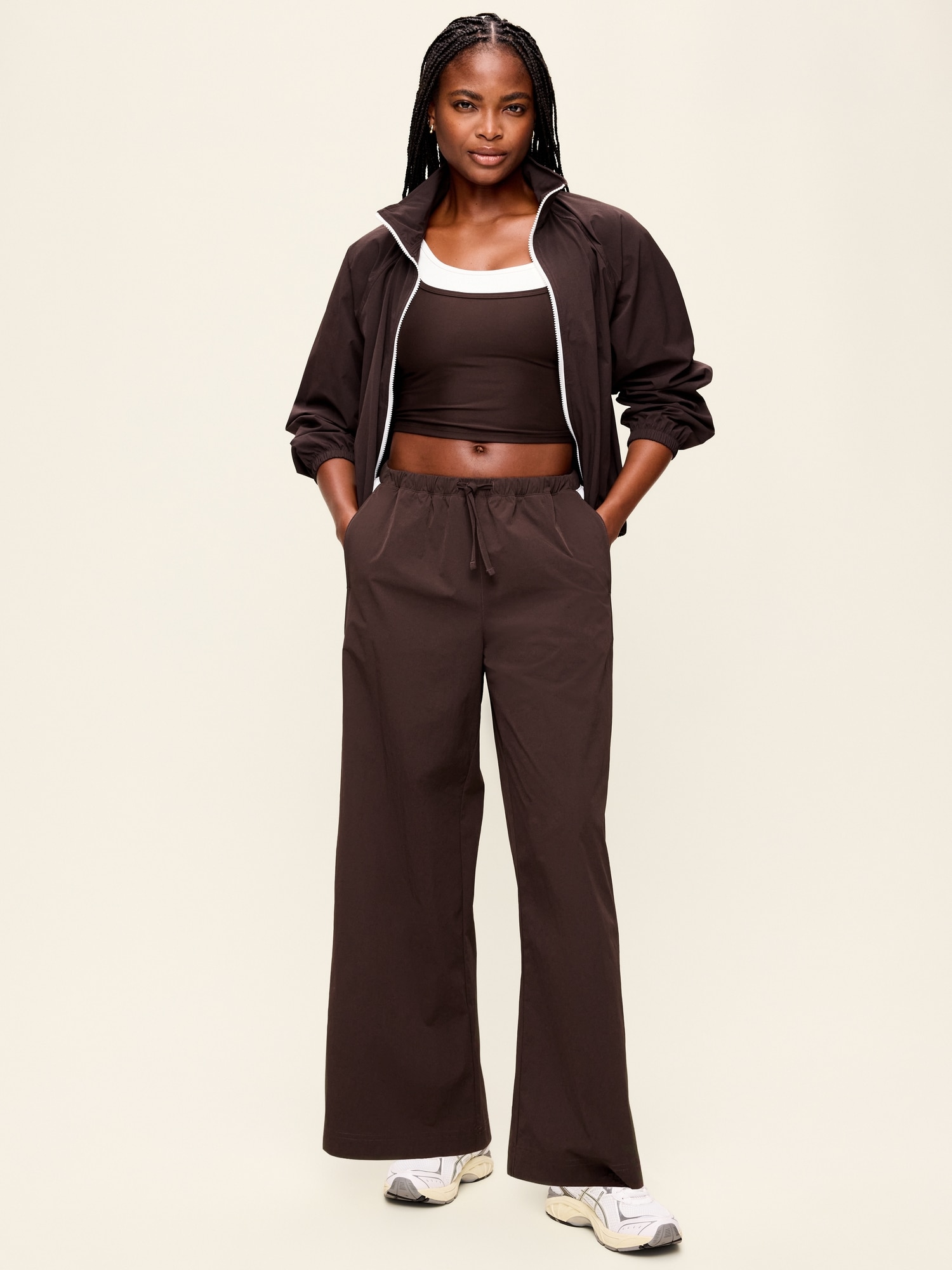 High-Waisted TrekTech Lightweight Woven Active Pants