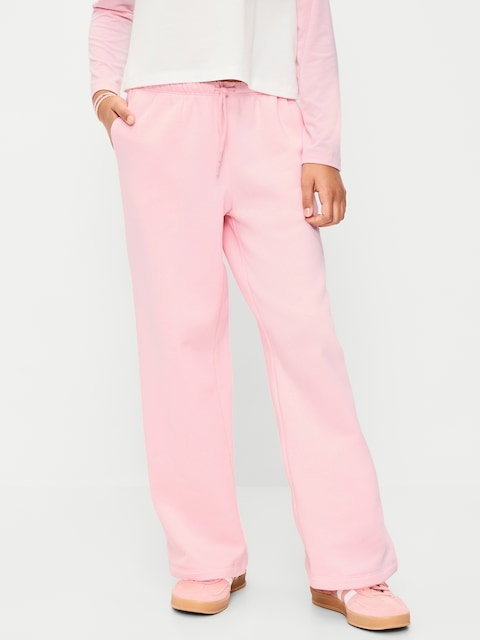 High-Waisted Graphic Wide-Leg Sweatpants for Girls