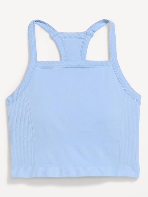 Seamless Square-Neck Longline Bra