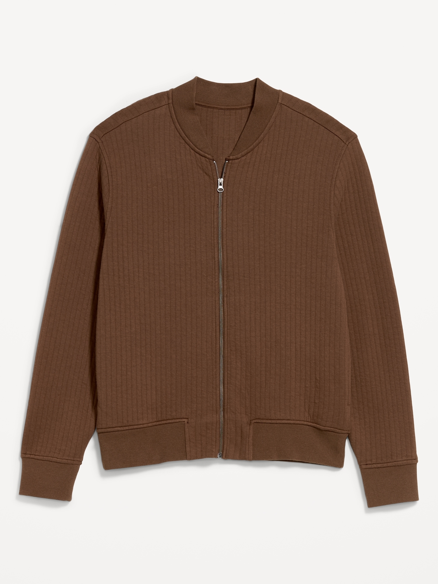 Quilted Fleece Bomber Jacket