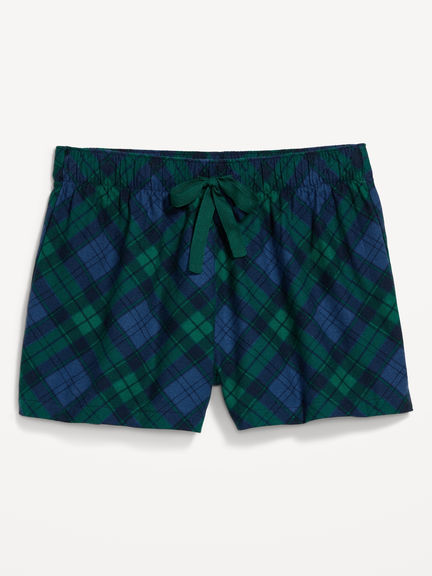 Flannel Boxer Pajama Shorts for Women