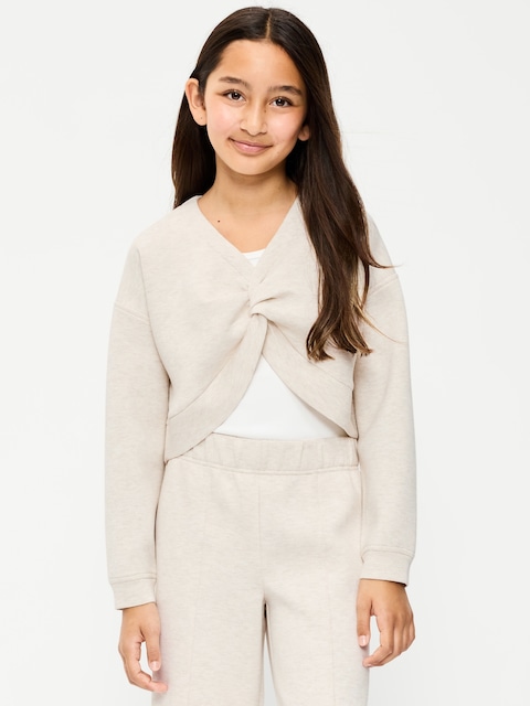 Bounce Fleece Twist-Front Sweatshirt for Girls