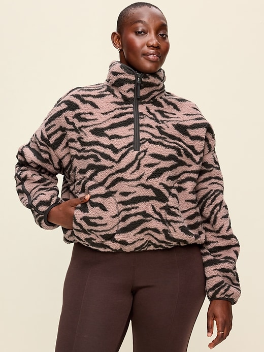 Loose Sherpa Half-Zip Pullover | Old Navy