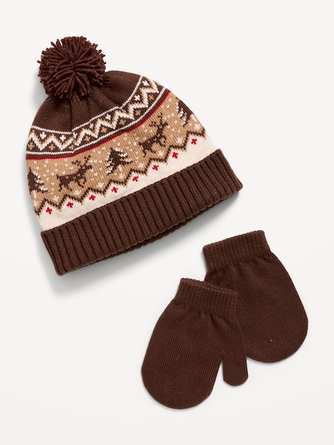 Beanie and Mittens Set for Toddler