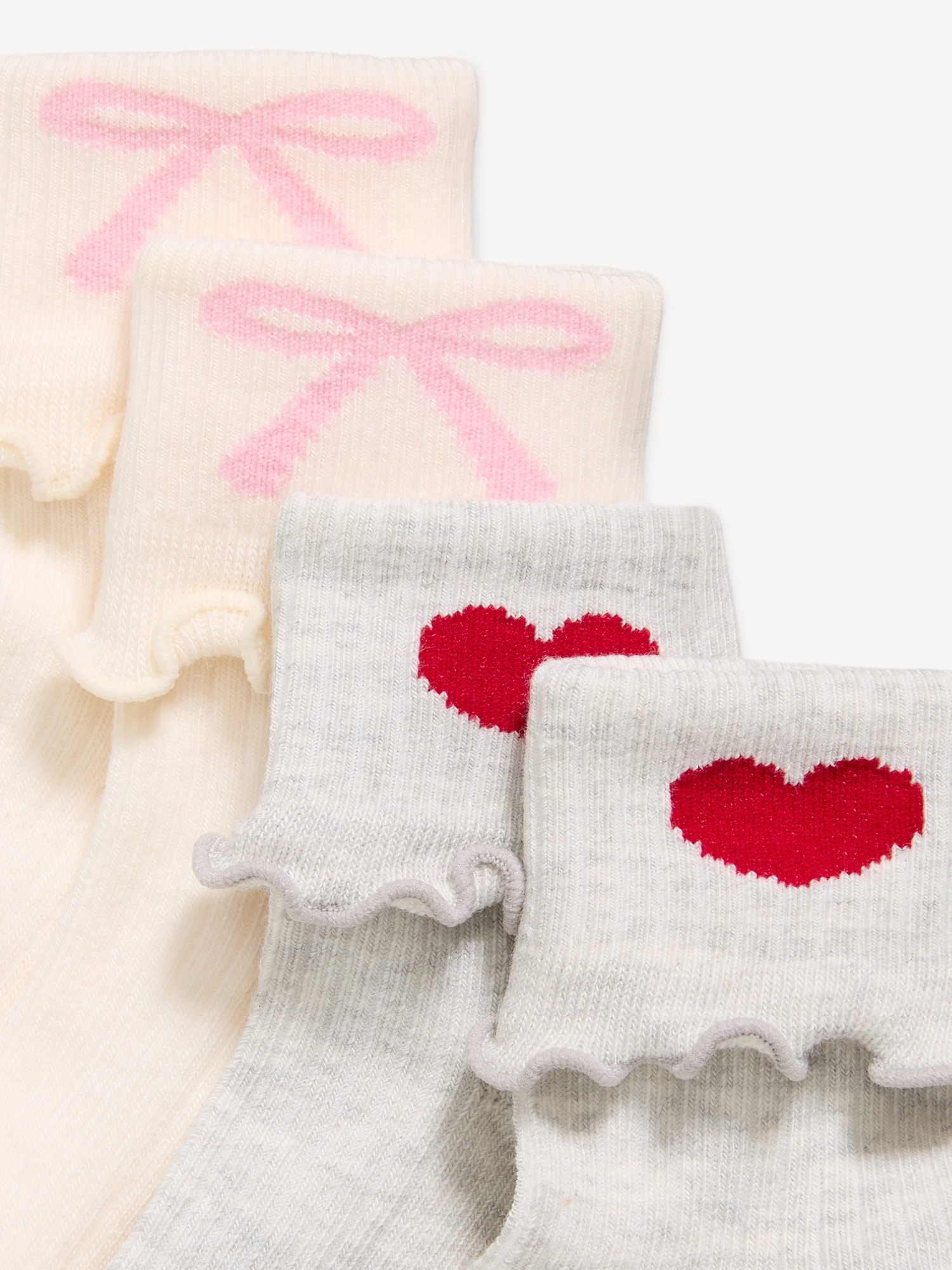 Ruffle-Cuff Crew Socks 3-Pack for Toddler & Baby