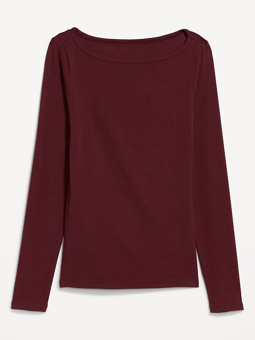 Snug Long-Sleeve Boatneck T-Shirt | Old Navy