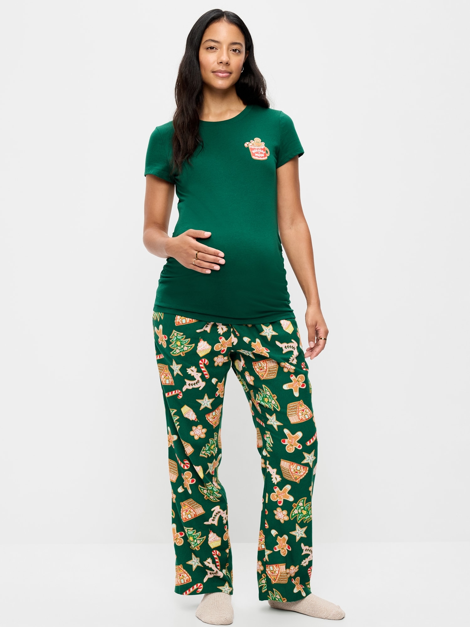 Maternity Printed Flannel Pajama Pants