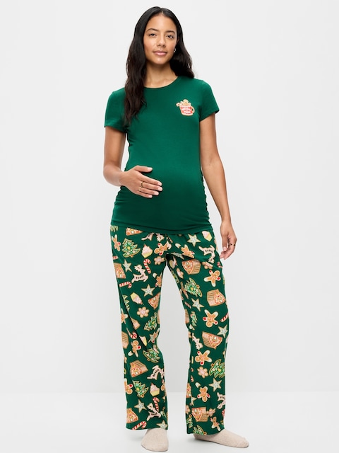 Maternity Printed Flannel Pajama Pants
