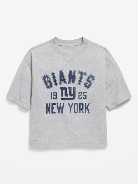 New York Giants Oversized Boxy Graphic T-Shirt for Boys