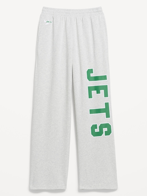 New York Jets High-Waisted SoComfy Wide-Leg Sweatpants for Women