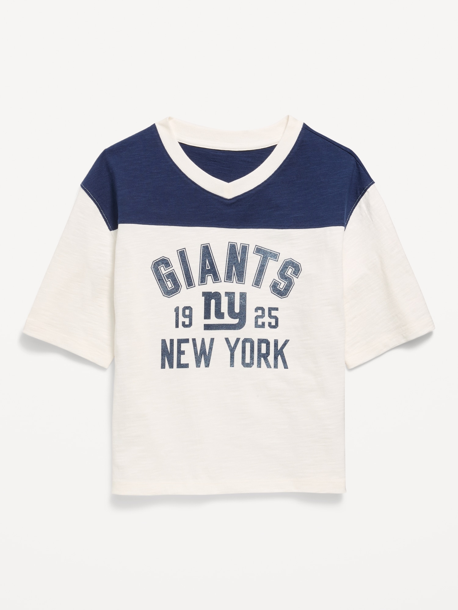 New York Giants Oversized Graphic Football T-Shirt for Girls