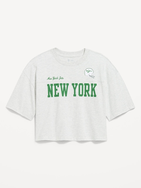 New York Jets Vintage Oversized T-Shirt for Women