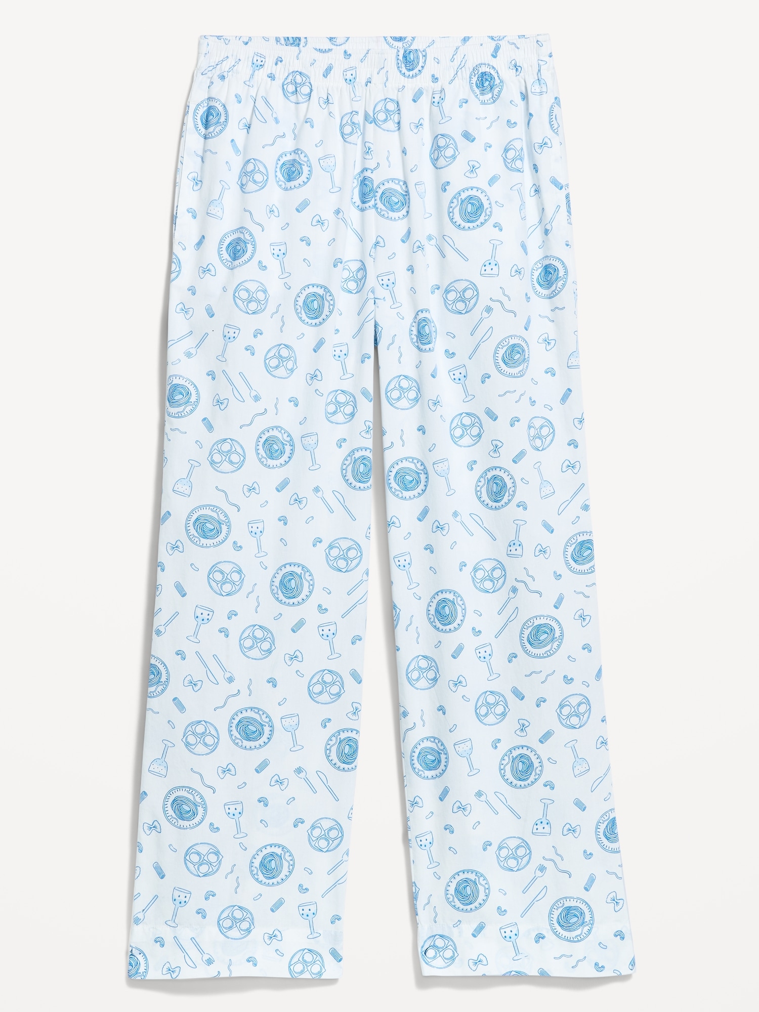 High-Waisted Poplin Pajama Pant