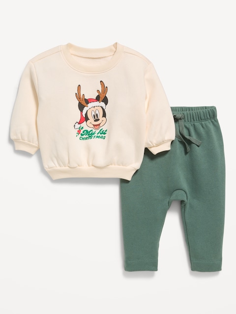 Disney© Crew-Neck Sweatshirt and Sweatpants Set for Baby