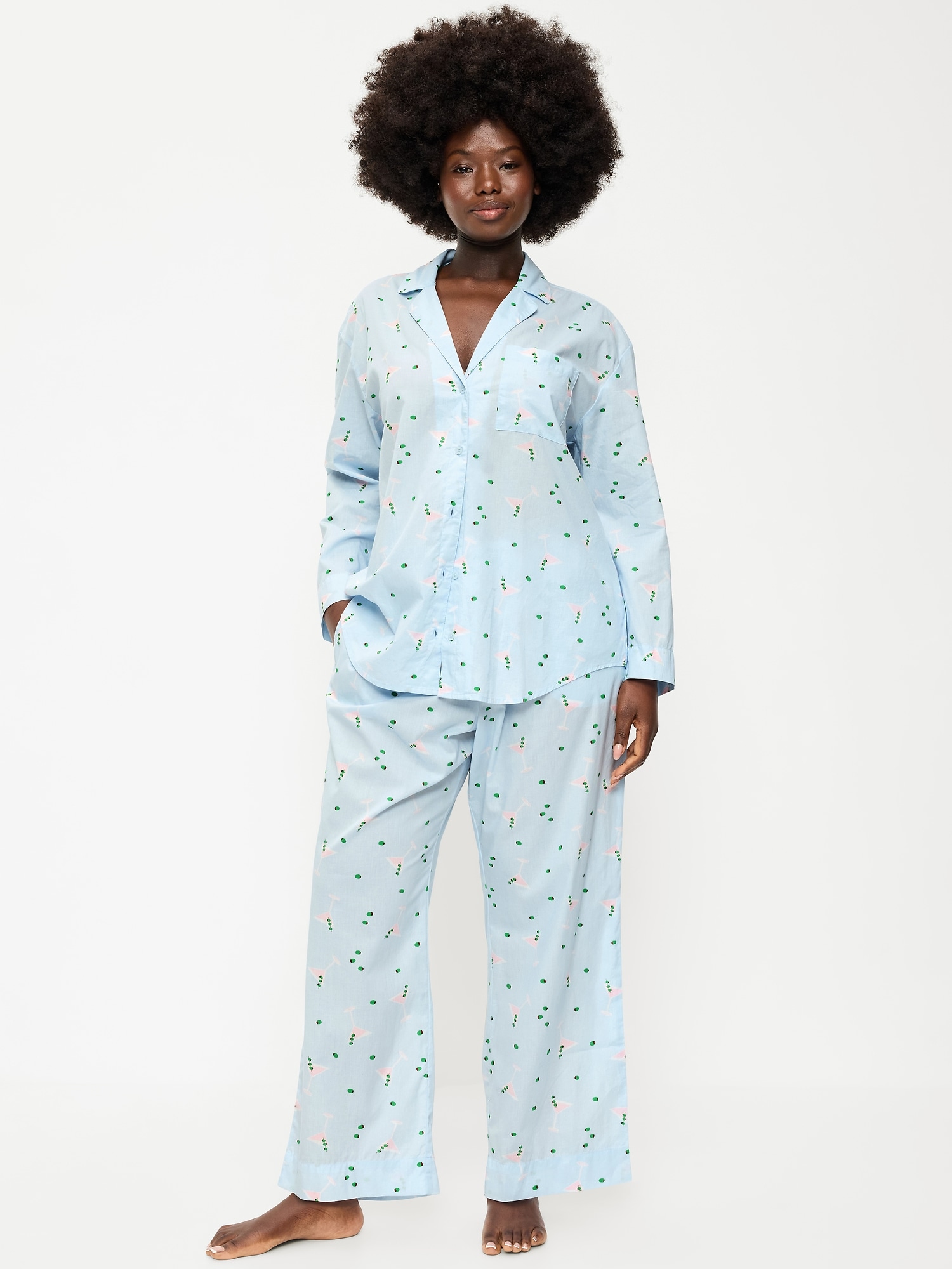 Poplin Pajama Pant Set