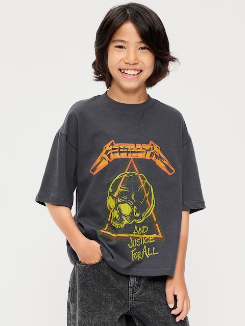 Metallica™ Gender-Neutral Oversized Graphic T-Shirt for Kids
