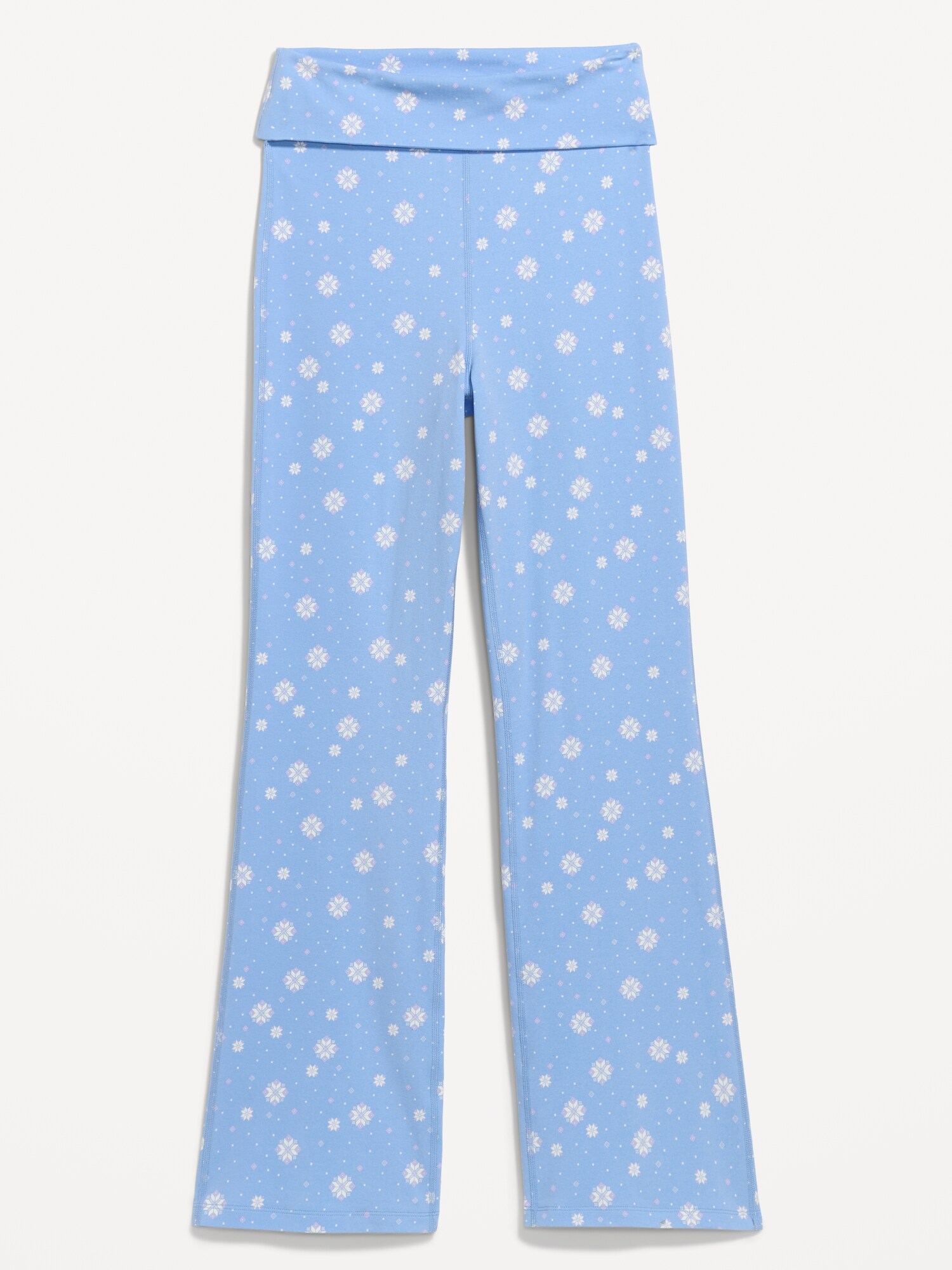 Женские леггинсы Old Navy High-Waisted PowerChill Fold-Over Bootcut, цвет: Синий, вариант 1 — фото 5