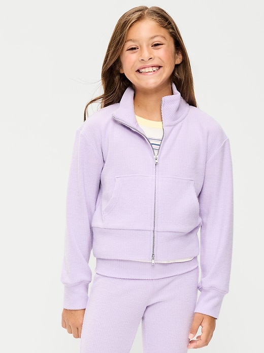CozePlush 2-Way-Zip Jacket for Girls | Old Navy