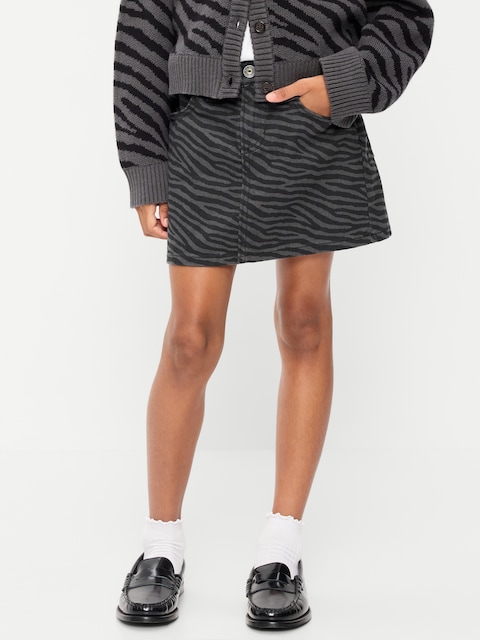 Mid-Rise Denim Skirt for Girls