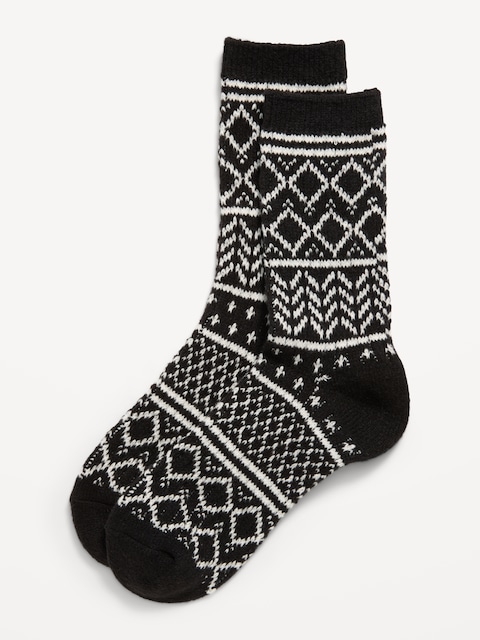 Fair Isle Crew Socks for Women