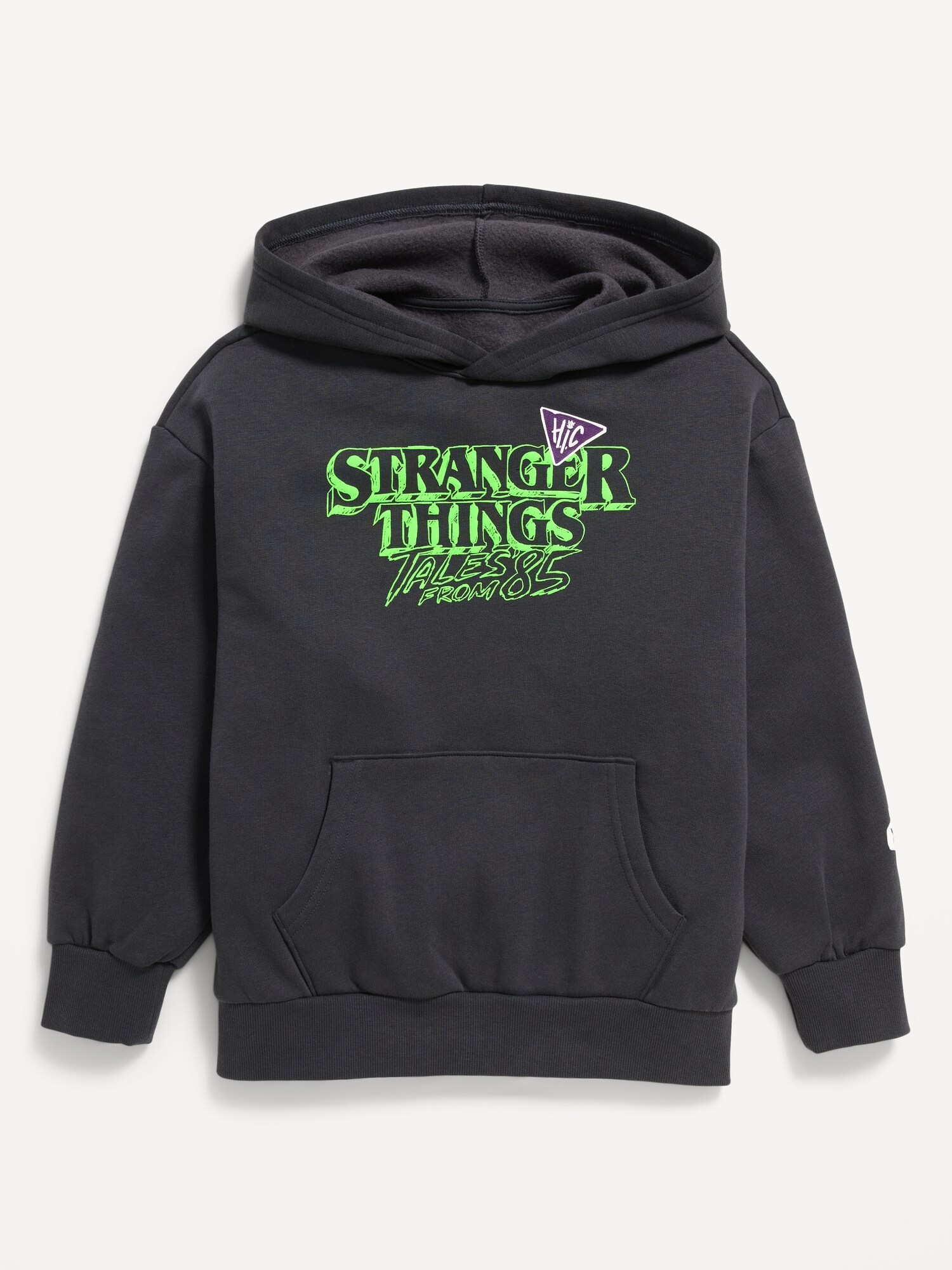 Детское худи Old Navy x Netflix Stranger Things: Tales From '85 оверсайз для мальчиков, цвет: Panther — фото 2