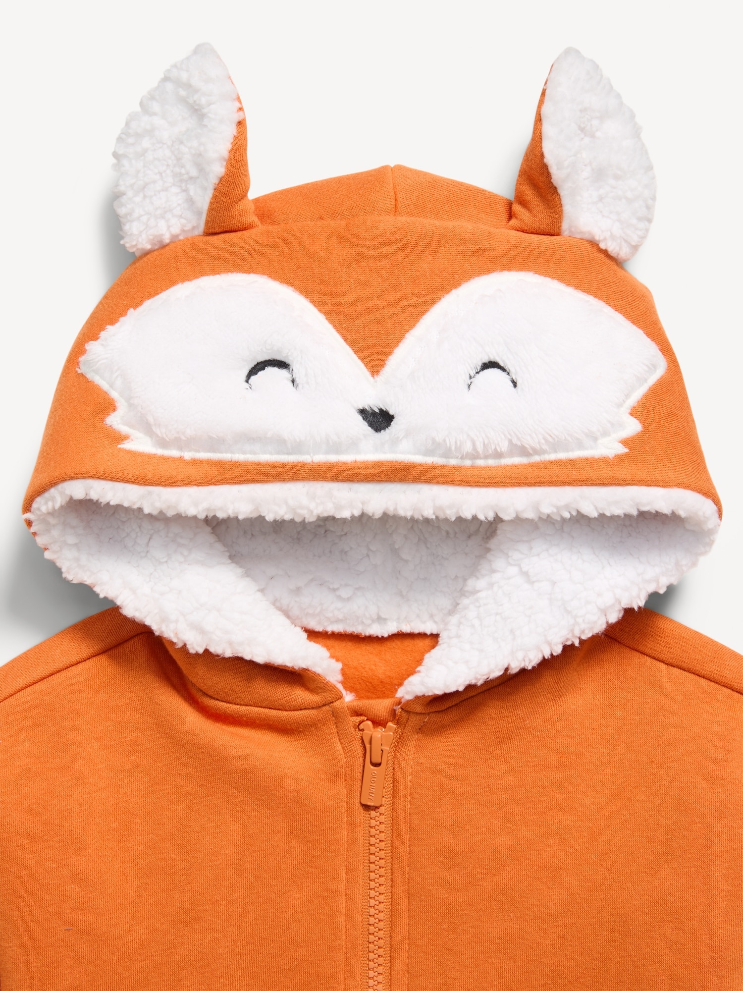 Oversized Critter Full-Zip Hoodie for Toddler Boys