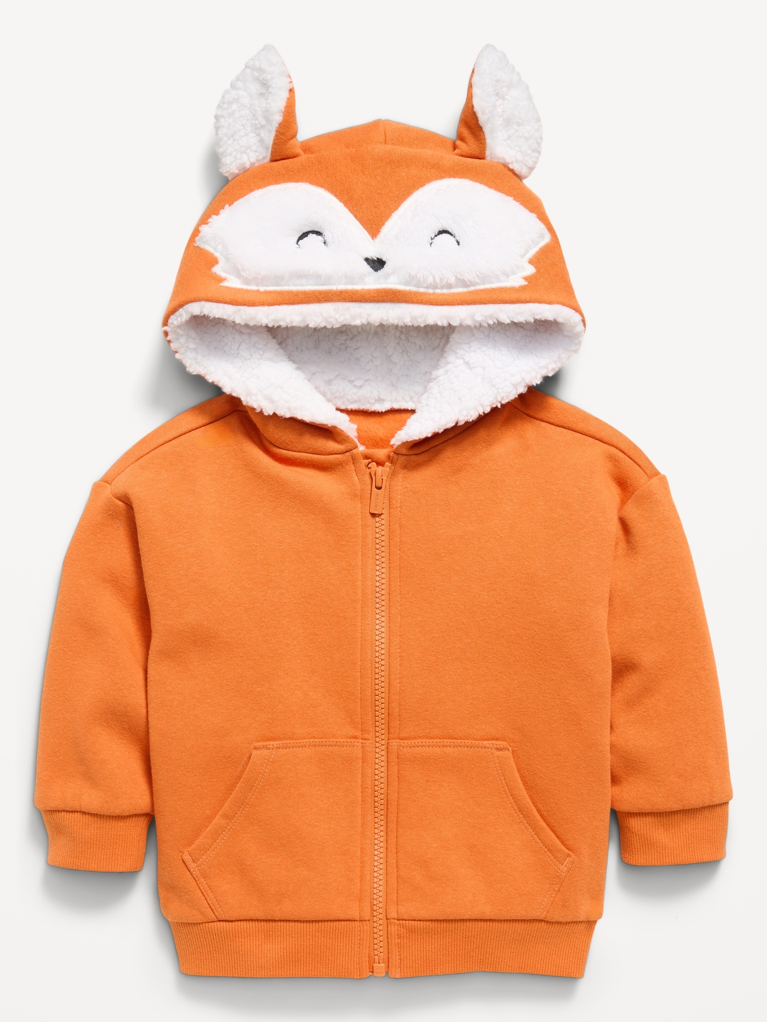 Oversized Critter Full-Zip Hoodie for Toddler Boys
